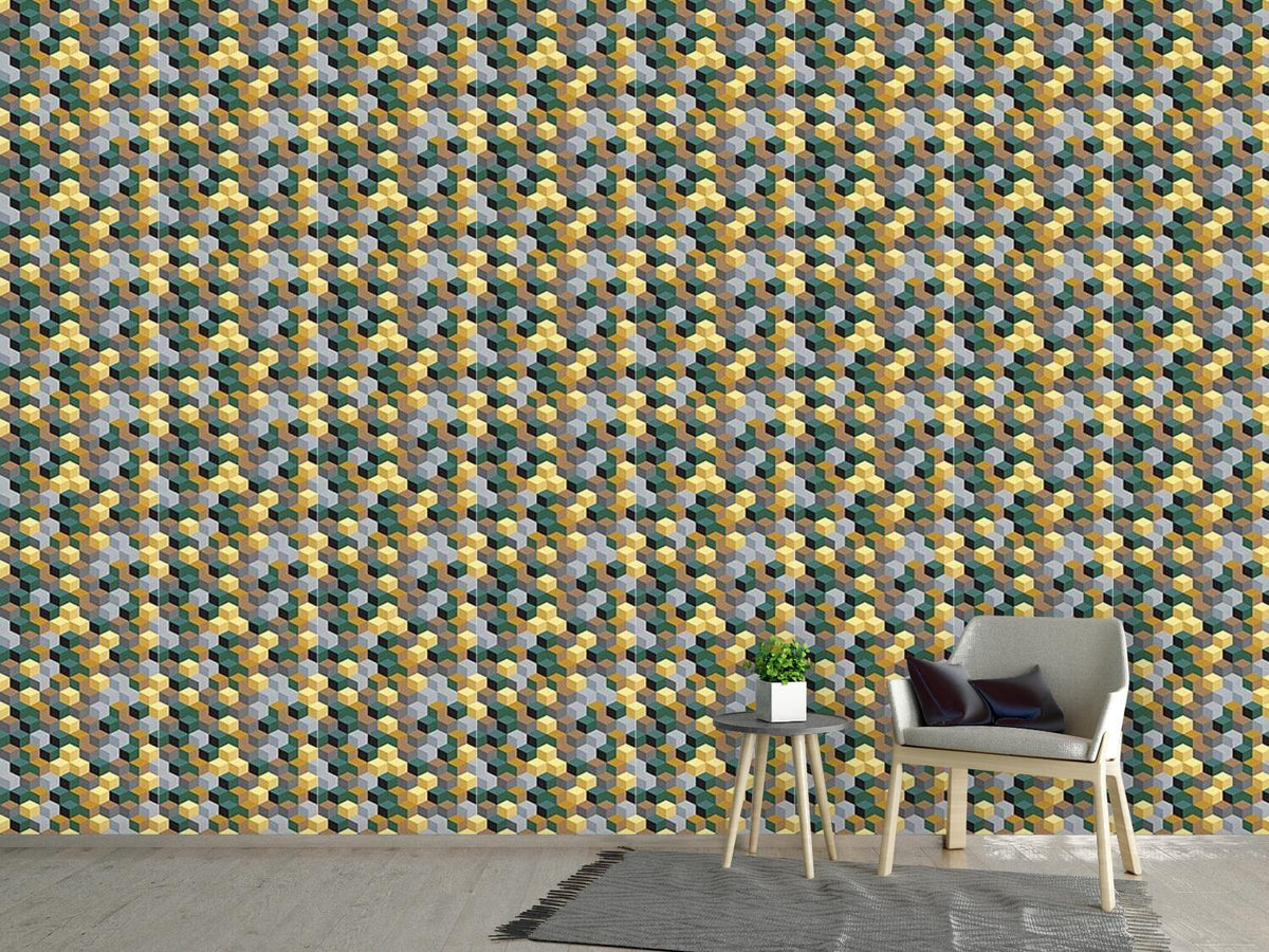 patterned-wallpaper-grid-of-cubes